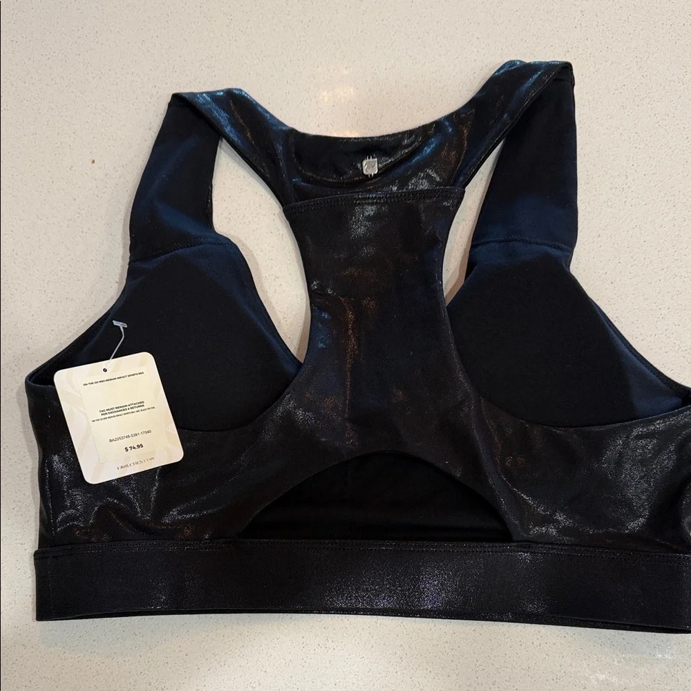 NWT Fabletics Black Women's Sports Bra Size Medium - Picture 2 of 11